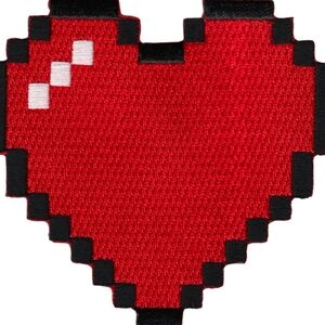 NWT Pixel Heart Patch For Denim Jeans And Jean Jackets